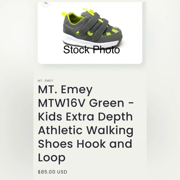 Mt. Emey Youth Gray & Yellow Wide Extra Depth Athletic Walking Shoes Sneakers - Picture 15 of 15